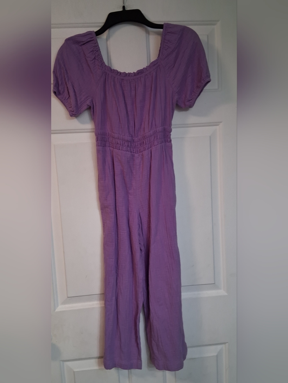 Cat & Jack Lavender Purple Short Sleeve Jumpsuit Girls Size 8